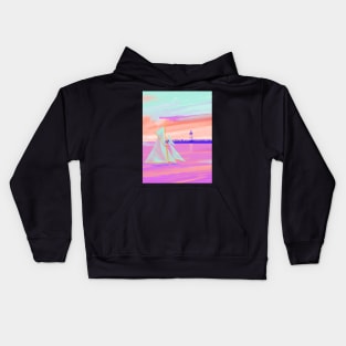 Sailing into the sunset Kids Hoodie